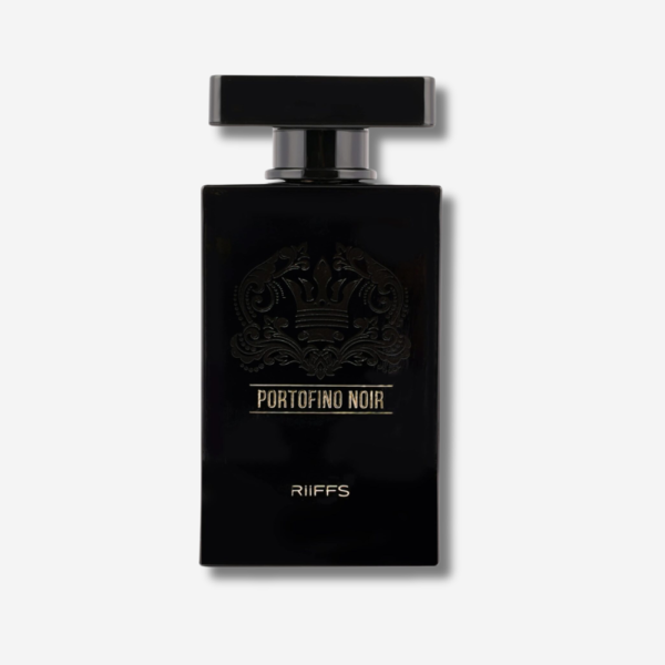 Portofino Noir by Riiffs – Eau de Parfum 100 ml parfum Portofino Noir Riiffs EDP 100 ml flacon noir laqué couronne coffret noir or