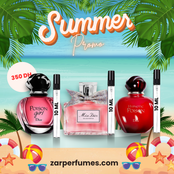 Summer Dior Pack Femme – 3 x 10 ml | Miss Dior, Hypnotic Poison & Poison Girl pack parfum femme Dior été 10 ml Miss Dior Hypnotic Poison Poison Girl EDP EDT