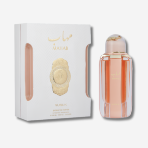 Parfum Mahab Nusuk Prix Maroc parfum Mahab Nusuk prix Maroc flacon rose pêche et coffret blanc 100 ml