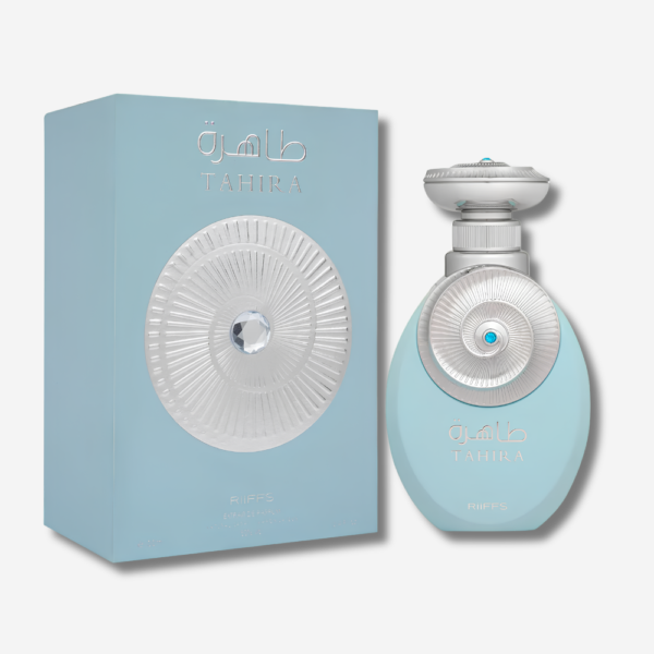 parfum Tahira Riiffs prix Maroc flacon bleu ciel et argent avec coffret 100 ml